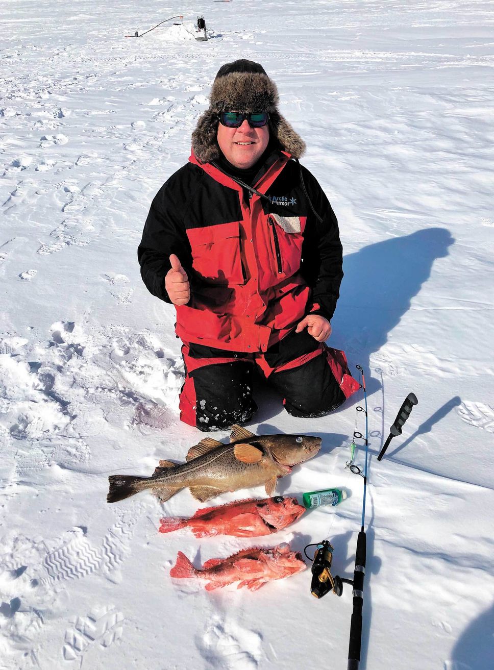 Toute une saison de pêche blanche dans le fjord