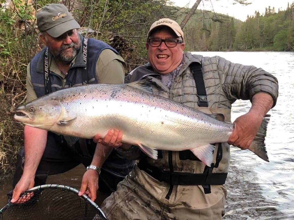 Un saumon de 42 livres pêché dans la rivière Cascapédia en Gaspésie 