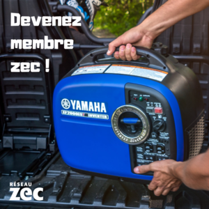 Gagnez une génératrice Yamaha 2020 grâce au Réseau Zec