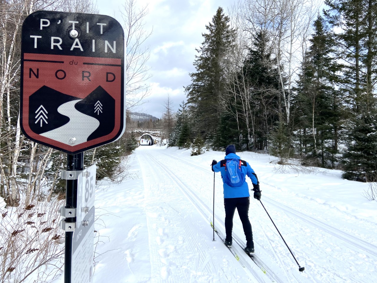 Le randonneur Alexis Nantel a skié « Le P’tit Train du Nord »